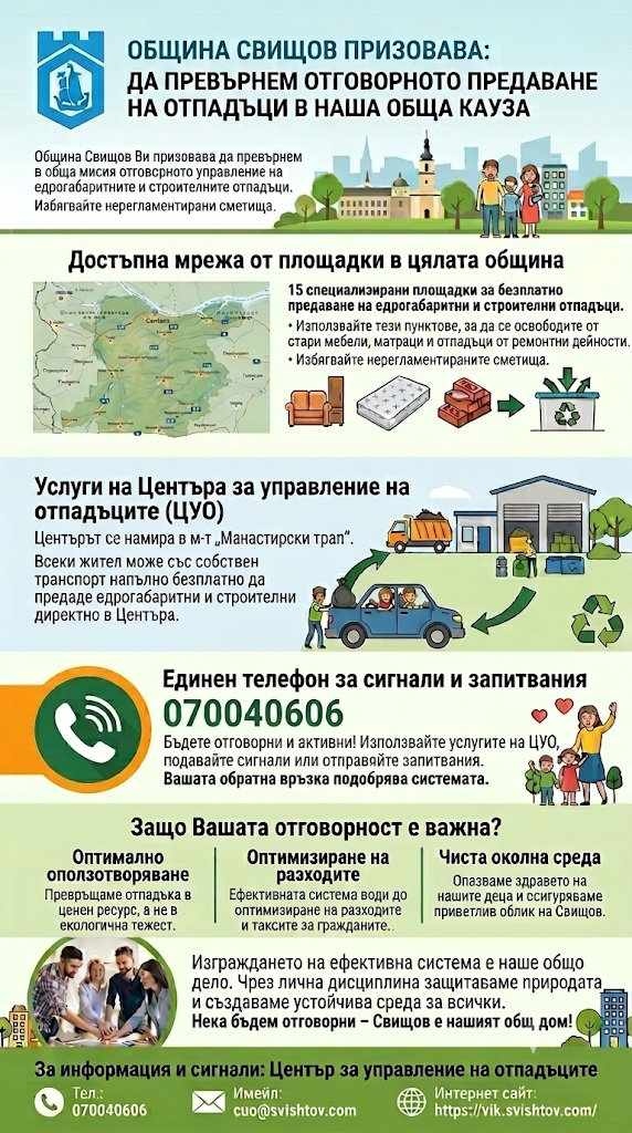 Пореден акт за нарушение е съставен на фирма в Свищов за нерегламентирано изхвърляне на отпадъци